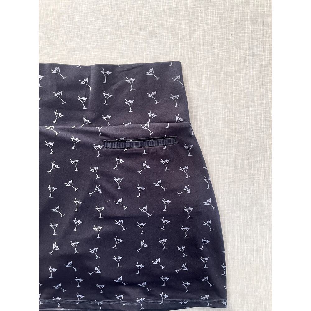 Golftini Sz L Asymetrical Skort Blue Print Stretch Pickleball Tennis Golf Pocket - Picture 5 of 12